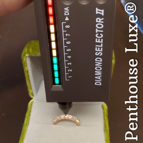 Penthouse Luxe Jewelry - REAL Asscher Moissanite 925 Sterling Silver 14k Rose Gold Ring Band